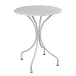 ΤΡΑΠΕΖΙ ΣΤΡΟΓΓΥΛΟ ΜΕΤΑΛΛΙΚΟ ALPINE ΛΕΥΚΟ HM5104.12 Φ60x72Υεκ.