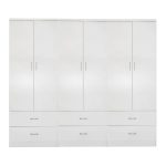 ΝΤΟΥΛΑΠΑ 6ΦΥΛΛΗ REINA ME 6 ΣΥΡΤΑΡΙΑ HM21060.05 ΜΕΛΑΜΙΝΗ ΣΕ ΛΕΥΚΟ 240x42x181Υεκ.