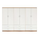 ΝΤΟΥΛΑΠΑ 6ΦΥΛΛΗ REINA ME 6 ΣΥΡΤΑΡΙΑ HM21060.06 ΜΕΛΑΜΙΝΗ ΣΕ ΛΕΥΚΟ-ΣΟΝΑΜΑ 240x42x181Υεκ