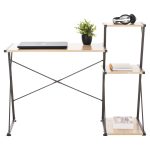 ΓΡΑΦΕΙΟ NOREX HM9317 ΜΕΤΑΛΛΙΚΟ ΜΑΥΡΟ ΜΕ MDF ΕΠΙΦΑΝΕΙΑ ΣΕ ΟΑΚ 116X48X89,5Υεκ. - Image 3