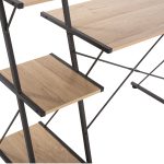 ΓΡΑΦΕΙΟ NOREX HM9317 ΜΕΤΑΛΛΙΚΟ ΜΑΥΡΟ ΜΕ MDF ΕΠΙΦΑΝΕΙΑ ΣΕ ΟΑΚ 116X48X89,5Υεκ. - Image 5