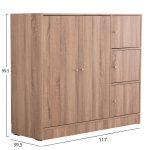 ΝΤΟΥΛΑΠΙ ΜΕ 4 ΑΠΟΘ.ΧΩΡΟΥΣ MATIN HM2480.02 SONAMA OAK ΜΕΛΑΜΙΝΗ 117x39,5x99,5Υεκ - Image 2