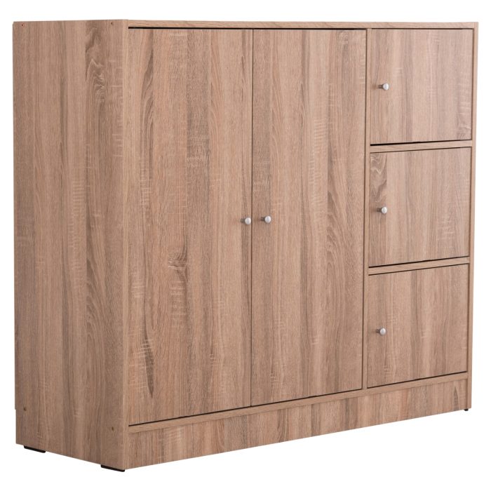 ΝΤΟΥΛΑΠΙ ΜΕ 4 ΑΠΟΘ.ΧΩΡΟΥΣ MATIN HM2480.02 SONAMA OAK ΜΕΛΑΜΙΝΗ 117x39,5x99,5Υεκ - Image 1