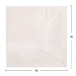 ΠΙΝΑΚΑΣ ΤΕΤΡΑΓΩΝΟΣ ΣΕΙΡΑ SANTORINI HM4507 MDF ΣΕ ΥΠΟΛΕΥΚΟ ΧΡΩΜΑ 80x4(πάχος)x80Υεκ. - Image 2