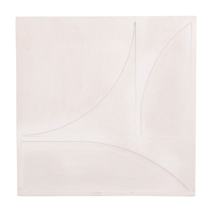 ΠΙΝΑΚΑΣ ΤΕΤΡΑΓΩΝΟΣ ΣΕΙΡΑ SANTORINI HM4507 MDF ΣΕ ΥΠΟΛΕΥΚΟ ΧΡΩΜΑ 80x4(πάχος)x80Υεκ. - Image 1