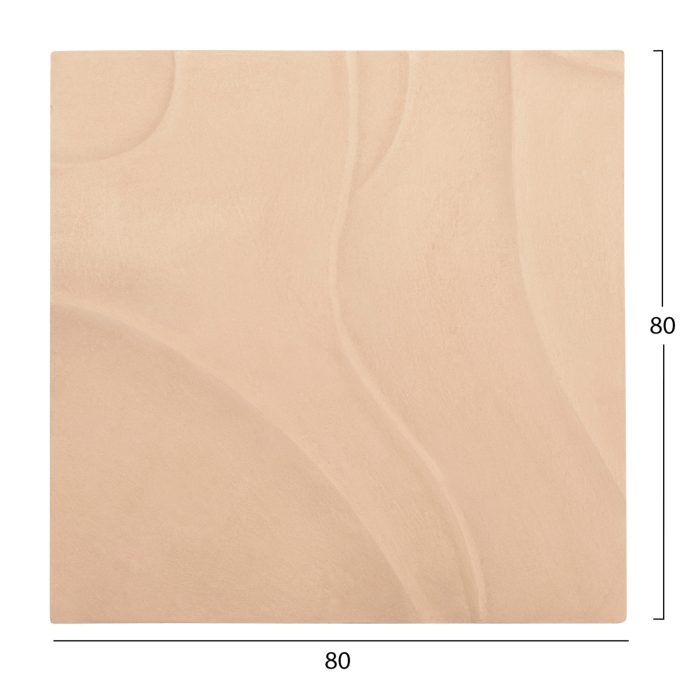 ΠΙΝΑΚΑΣ ΤΕΤΡΑΓΩΝΟΣ ΣΕΙΡΑ SANTORINI HM4520 MDF ΣΕ ΜΠΕΖ ΧΡΩΜΑ 80x4(πάχος)x80Υεκ. - Image 2