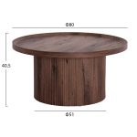 ΤΡΑΠΕΖΙ ΣΑΛΟΝΙΟΥ MARGON HM18026 MDF ΣΕ ΣΚΟΥΡΟ ΚΑΦΕ ΞΥΛΟΥ Φ80x40,5Υεκ. - Image 2