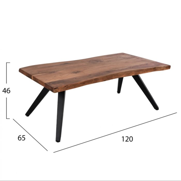 ΤΡΑΠΕΖΙ ΣΑΛΟΝΙΟΥ JOSINA ΜΑΣΙΦ ΞΥΛΟ ΑΚΑΚΙΑΣ 120x65x46Yεκ. HM8365.11 - Image 2