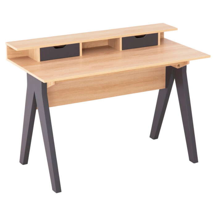 ΓΡΑΦΕΙΟ REXIN HM18290 ΜΕΛΑΜΙΝΗ ΣΕ SONAMA-ΓΚΡΙ 120x19-59x75-85,5ΥΥεκ. - Image 1