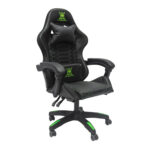 ΠΟΛΥΘΡΟΝΑ GAMING LOOT HM1204 ΜΑΥΡΟ-ΠΡΑΣΙΝΟ PVC & NYLON 60x60x120Υεκ.