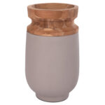 ΔΙΑΚΟΣΜΗΤΙΚΟ ΒΑΖΟ ΔΑΠΕΔΟΥ LINTER HM4662.05S FIBER CEMENT ΓΚΡΙ ΜΑΤ--ΞΥΛΟ ΤΕΑΚ Φ34x60Υεκ - Image 7