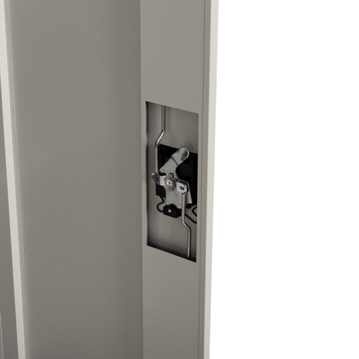 ΝΤΟΥΛΑΠΑ ΜΕΤΑΛΛΙΚΗ DURON HM21000 ΔΙΦΥΛΛΗ ΜΕ 5 ΑΠΟΘ.ΧΩΡΟΥΣ & ΠΟΔΙΑ- ΓΚΡΙ 90Χ40Χ190Yεκ - Image 5