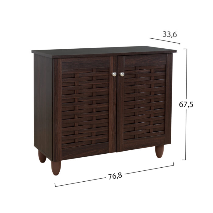 ΠΑΠΟΥΤΣΟΘΗΚΗ-ΝΤΟΥΛΑΠΙ ΞΥΛΙΝΗ CASSIOPE HM2208.01 WENGE 77Χ34Χ67.5Υεκ. - Image 2