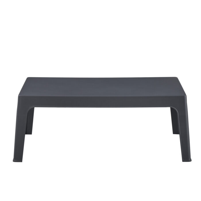 ΤΡΑΠΕΖΑΚΙ ΟΡΘΟΓΩΝΙΟ SLEEK HM6367.10 ΠΟΛΥΠΡΟΠΥΛΕΝΙΟ ΣΕ ΣΚΟΥΡΟ ΓΚΡΙ 99x59.5x39.5Υεκ. - Image 3
