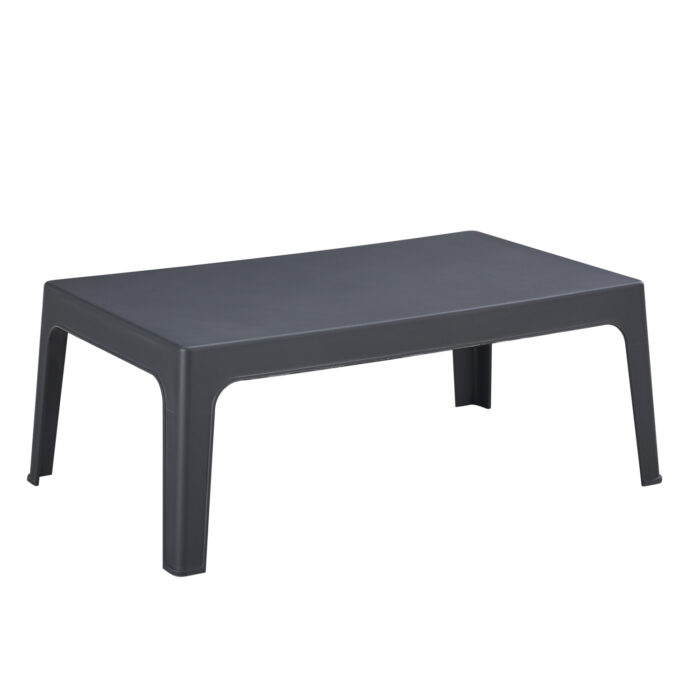 ΤΡΑΠΕΖΑΚΙ ΟΡΘΟΓΩΝΙΟ SLEEK HM6367.10 ΠΟΛΥΠΡΟΠΥΛΕΝΙΟ ΣΕ ΣΚΟΥΡΟ ΓΚΡΙ 99x59.5x39.5Υεκ. - Image 1
