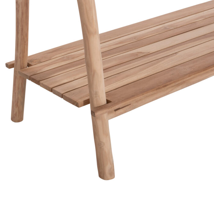 ΕΠΙΠΛΟ ΕΙΣΟΔΟΥ PERL HM9911 ΚΛΑΔΙΑ ΞΥΛΟΥ TEAK-ΦΥΣΙΚΟ 130,5x53x152Υεκ. - Image 8