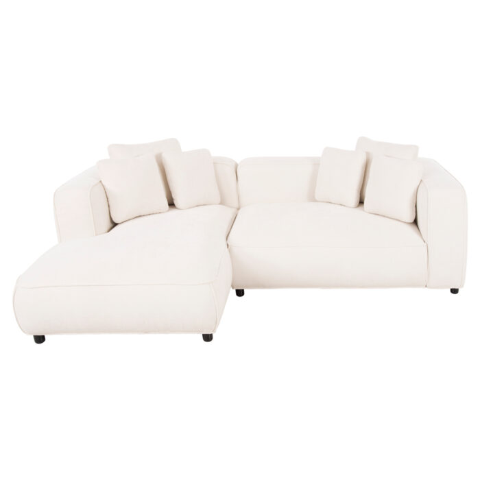ΚΑΝΑΠΕΣ ΓΩΝΙΑ (ΑΡΙΣΤΕΡΗ) 3-ΘΕΣΙΟΣ GRACE HM3280.02L ΛΕΥΚΟ ΥΦΑΣΜΑ 252x160x70-90Υεκ - Image 3