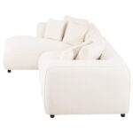 ΚΑΝΑΠΕΣ ΓΩΝΙΑ (ΑΡΙΣΤΕΡΗ) 3-ΘΕΣΙΟΣ GRACE HM3280.02L ΛΕΥΚΟ ΥΦΑΣΜΑ 252x160x70-90Υεκ - Image 4