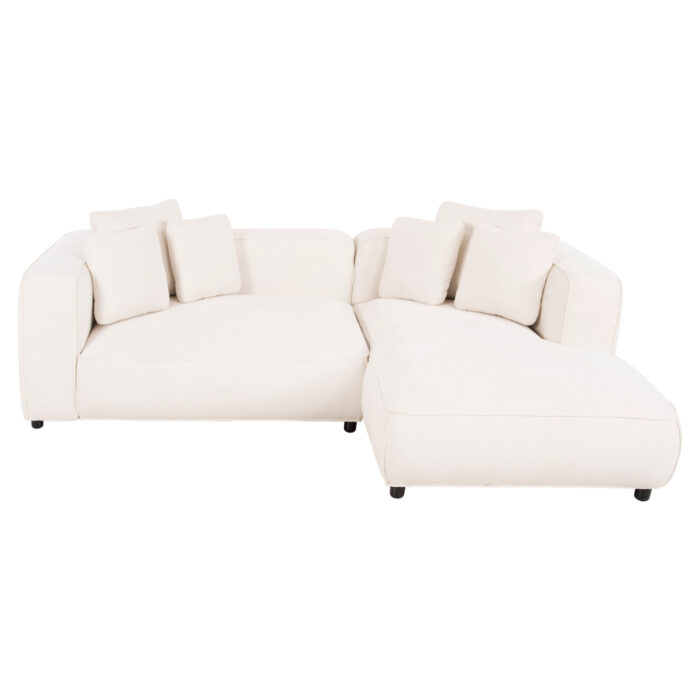 ΚΑΝΑΠΕΣ ΓΩΝΙΑ (ΔΕΞΙΑ) 3-ΘΕΣΙΟΣ GRACE HM3280.02R ΛΕΥΚΟ ΥΦΑΣΜΑ 252x160x70-90Υεκ - Image 3