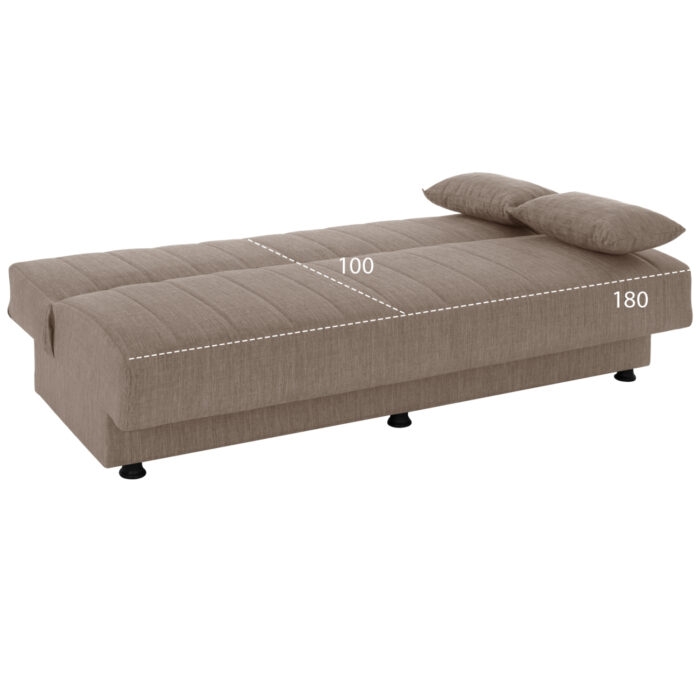 ΚΑΝΑΠΕΣ ΚΡΕΒΑΤΙ ANDRI ΤΡΙΘΕΣΙΟΣ ΜΠΕΖ HM3239.04 180x83x74Υ εκ. - Image 3
