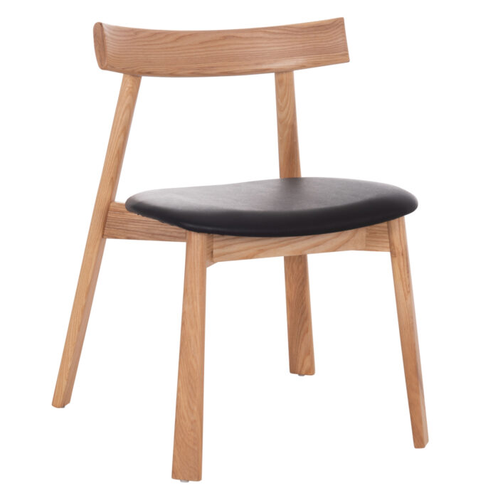 KΑΡΕΚΛΑ ΤΡΑΠΕΖΑΡΙΑΣ SEKAN HM18245.04 RUBBERWOOD-ΜΑΥΡΟ PU 60x54x72Υεκ - Image 1