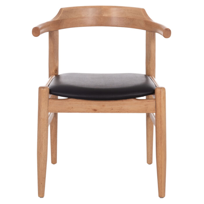 ΠΟΛΥΘΡΟΝΑ CERSEI HM9946.01 RUBBERWOOD ΣΕ LIGHT OAK & PU ΣΕ ΜΑΥΡΟ 57x53x72Υεκ - Image 3