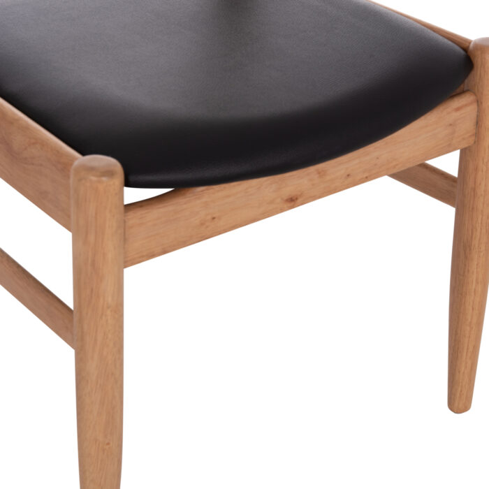 ΠΟΛΥΘΡΟΝΑ CERSEI HM9946.01 RUBBERWOOD ΣΕ LIGHT OAK & PU ΣΕ ΜΑΥΡΟ 57x53x72Υεκ - Image 8