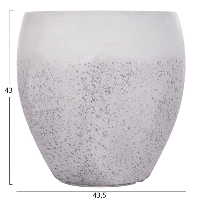 ΣΕΤ 3ΤΜΧ ΓΛΑΣΤΡΕΣ ΣΕΙΡΑ GARDENER HM4718 FIBERCLAY ΛΕΥΚΟ Φ55x54Υεκ - Image 4