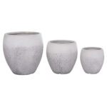 ΣΕΤ 3ΤΜΧ ΓΛΑΣΤΡΕΣ ΣΕΙΡΑ GARDENER HM4718 FIBERCLAY ΛΕΥΚΟ Φ55x54Υεκ - Image 6