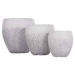 ΣΕΤ 3ΤΜΧ ΓΛΑΣΤΡΕΣ ΣΕΙΡΑ GARDENER HM4718 FIBERCLAY ΛΕΥΚΟ Φ55x54Υεκ - Image 7