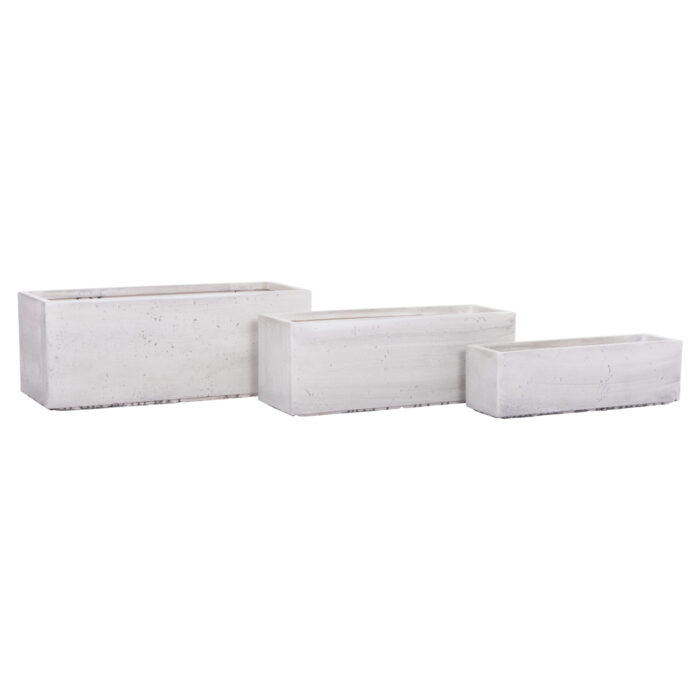ΣΕΤ 3ΤΜΧ ΓΛΑΣΤΡΕΣ ΟΡΘΟΓΩΝΙΕΣ GARDENER HM4723 FIBERCLAY ΓΚΡΙ CEMENT 81x30x30Υεκ. - Image 6
