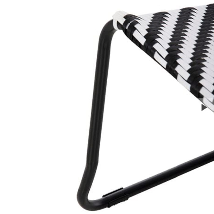 ΣΕΤ LOUNGE 3TMX ΕΞ.ΧΩΡΟΥ PONY HM21193.02 ΜΕΤΑΛΛΟ ΚΑΙ ΣΥΝΘ.RATTAN ΣΕ ΛΕΥΚΟ-ΜΑΥΡΟ - Image 7