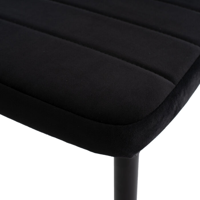ΣΕΤ ΤΡΑΠΕΖΑΡΙΑΣ 5ΤΜΧ MINIMAL HM21173 MDF TOP ΜΑΥΡΟ-ΒΕΛΟΥΔΟ & ΜΕΤΑΛΛΟ ΜΑΥΡΟ - Image 5