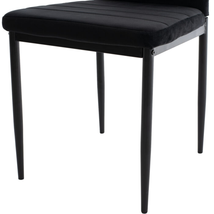 ΣΕΤ ΤΡΑΠΕΖΑΡΙΑΣ 5ΤΜΧ MINIMAL HM21173 MDF TOP ΜΑΥΡΟ-ΒΕΛΟΥΔΟ & ΜΕΤΑΛΛΟ ΜΑΥΡΟ - Image 6