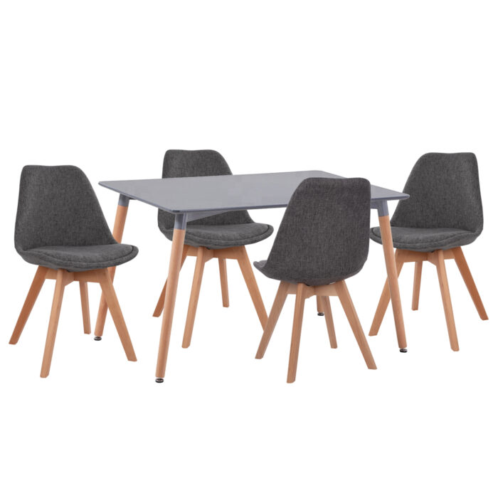 ΣΕΤ ΤΡΑΠΕΖΑΡΙΑΣ 5ΤΜΧ VEGAS HM21177 MDF TOP ΣΕ ΓΚΡΙ--ΥΦΑΣΜΑ ΣΕ ΓΚΡΙ - Image 1