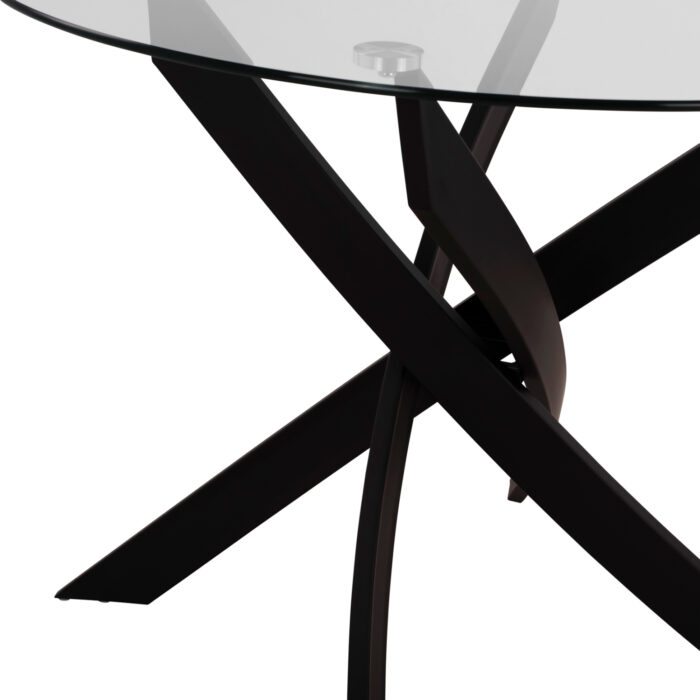 ΣΕΤ ΤΡΑΠΕΖΑΡΙΑΣ 5ΤΜΧ LADY HM21199.01 ΓΥΑΛΙ--ΜΕΤΑΛΛΟ ΣΕ ΜΑΥΡΟ & ΒΕΛΟΥΔΟ ΓΚΡΙ - Image 5