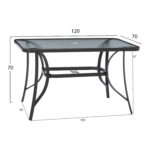 ΣΕΤ ΤΡΑΠΕΖΑΡΙΑΣ MORNER HM21195 ΤΡΑΠΕΖΙ ΜΕ 4 ΠΟΛΥΘΡΟΝΕΣ--ΓΚΡΙ - Image 2