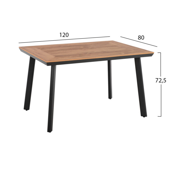 ΣΕΤ ΤΡΑΠΕΖΑΡΙΑΣ TABER HM21197 ΤΡΑΠΕΖΙ & 4 ΠΟΛΥΘΡΟΝΕΣ-ΑΛΟΥΜΙΝΙΟ & POLYWOOD-ΑΝΘΡΑΚΙ - Image 2
