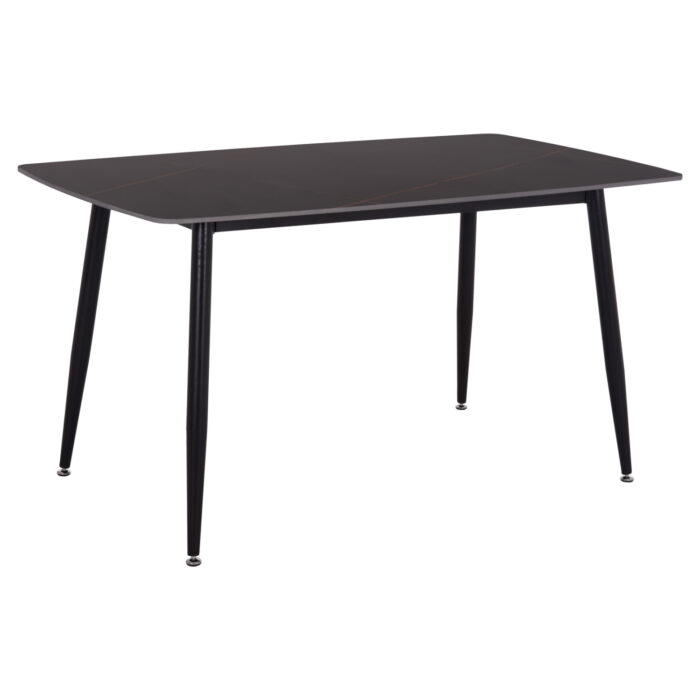ΤΡΑΠΕΖΙ RAVEN HM18149.02 ΚΕΡΑΜΙΚΟ TOP ΜΕ ΟΨΗ ΜΑΥΡΟ ΜΑΡΜΑΡΟ 140x80x74Υεκ. - Image 1