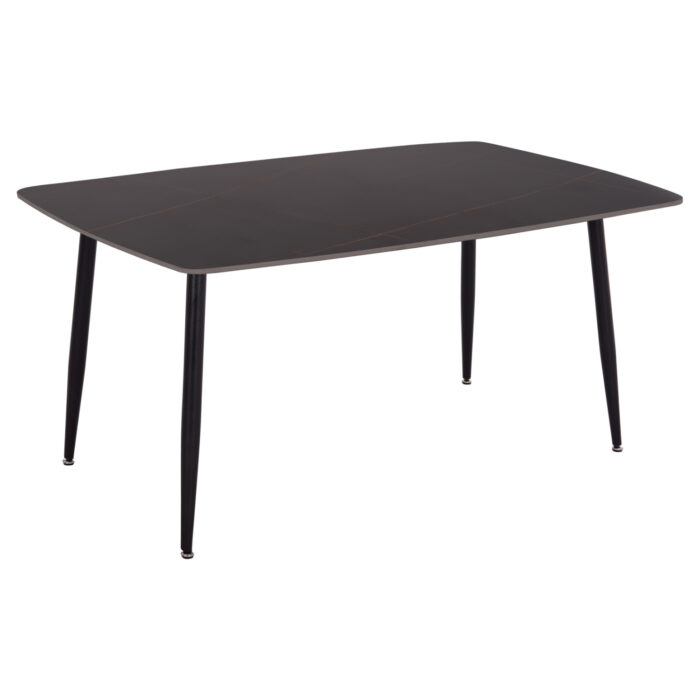 ΤΡΑΠΕΖΙ RAVEN HM18150.02 ΚΕΡΑΜΙΚΟ TOP ΜΕ ΟΨΗ ΜΑΥΡΟ ΜΑΡΜΑΡΟ 160x80x74Υεκ. - Image 1