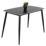 ΤΡΑΠΕΖΙ RAVEN HM9854.02 ΚΕΡΑΜΙΚΟ TOP ΜΑΥΡΟ ΜΑΡΜΑΡΟ-ΜΑΥΡΟ ΜΕΤΑΛΛΟ 120x70x73Υεκ.