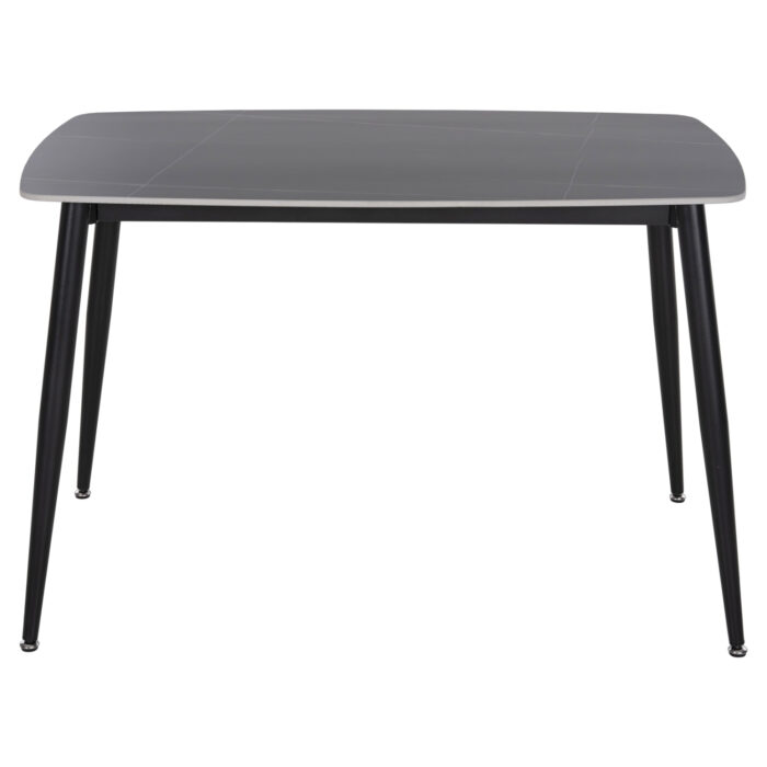 ΤΡΑΠΕΖΙ RAVEN HM9854.02 ΚΕΡΑΜΙΚΟ TOP ΜΑΥΡΟ ΜΑΡΜΑΡΟ-ΜΑΥΡΟ ΜΕΤΑΛΛΟ 120x70x73Υεκ. - Image 3