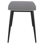 ΤΡΑΠΕΖΙ RAVEN HM9854.02 ΚΕΡΑΜΙΚΟ TOP ΜΑΥΡΟ ΜΑΡΜΑΡΟ-ΜΑΥΡΟ ΜΕΤΑΛΛΟ 120x70x73Υεκ. - Image 4