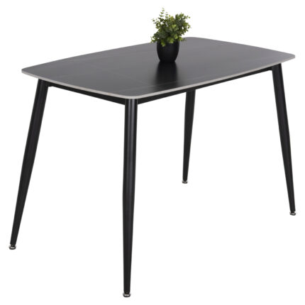 ΤΡΑΠΕΖΙ RAVEN HM9854.02 ΚΕΡΑΜΙΚΟ TOP ΜΑΥΡΟ ΜΑΡΜΑΡΟ-ΜΑΥΡΟ ΜΕΤΑΛΛΟ 120x70x73Υεκ.