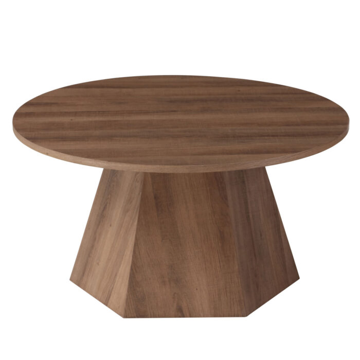 ΤΡΑΠΕΖΙ ΣΑΛΟΝΙΟΥ CARPEN HM18269 MDF ΜΕ ΕΠΕΝΔΥΣΗ PAPERWOOD Φ80x45.5Υεκ. - Image 1