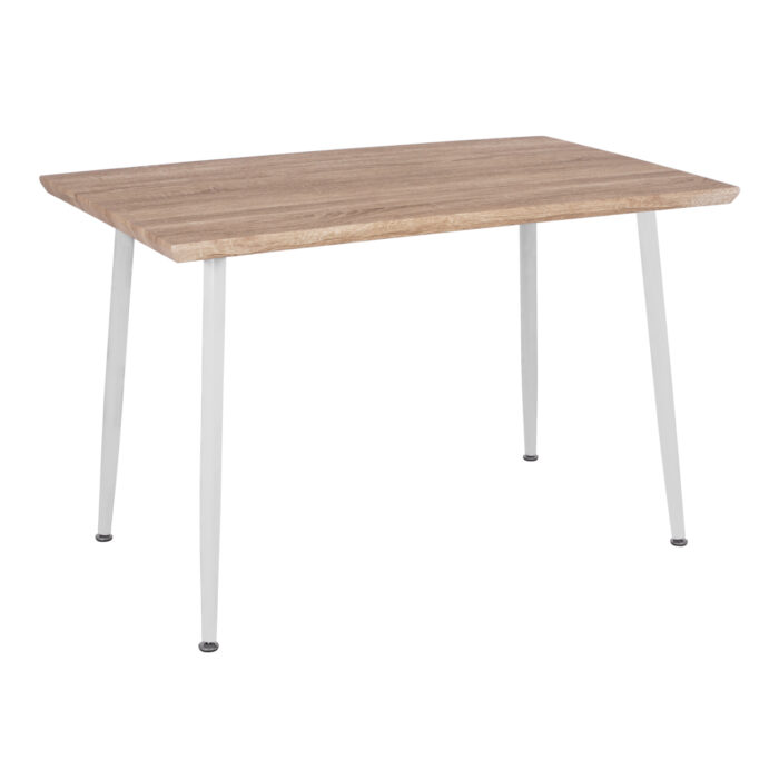 ΤΡΑΠΕΖΙ ΤΡΑΠΕΖΑΡΙΑΣ PALOMA HM8334.02, 120X70X76,5- SONOMA, ΛΕΥΚΑ ΠΟΔΙΑ - Image 1
