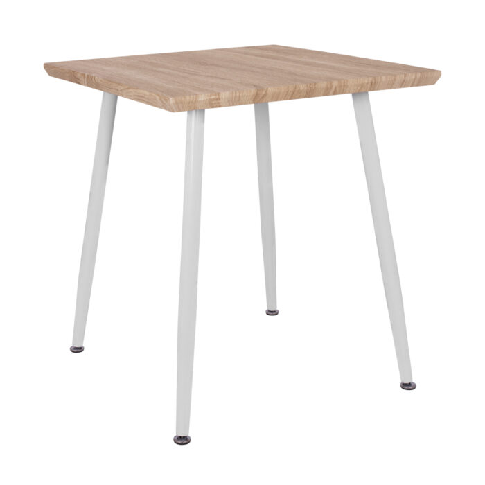 ΤΡΑΠΕΖΙ ΤΡΑΠΕΖΑΡΙΑΣ PALOMA HM8335.02, 70Χ70X76,5, SONOMA, ΛΕΥΚΑ ΠΟΔΙΑ - Image 1