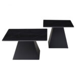 ΤΡΑΠΕΖΙΑ ΣΑΛΟΝΙΟΥ QUBER HM18260.02 ΚΕΡΑΜΙΚΑ TOP ΟΨΗ ΜΑΥΡΟ ΜΑΡΜΑΡΟ-ΤΕΤΡΑΓΩΝΑ