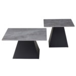 ΤΡΑΠΕΖΙΑ ΣΑΛΟΝΙΟΥ QUBER HM18260.03 ΚΕΡΑΜΙΚΑ TOP ΟΨΗ ΓΚΡΙ ΜΑΡΜΑΡΟ-ΤΕΤΡΑΓΩΝΑ