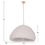ΦΩΤΙΣΤΙΚΟ ΟΡΟΦΗΣ ΚΡΕΜΑΣΤΟ JAYLEN HM4703.02XL FIBER CEMENT ΛΕΥΚΟ 74x68x50-70Υεκ. - Image 2